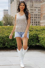 Load image into Gallery viewer, Fringed Knit Vest | Parchment Cowgirl Fashion Top
