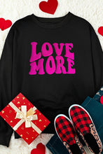 Load image into Gallery viewer, LOVE MORE Sweatshirt | Round Neck Pink Graphics Top
