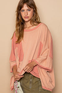 Oversized T-Shirt | Frayed Edge Patchwork