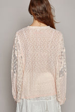 Load image into Gallery viewer, Raw Edge Lace Top | Round Neck Lace Blouse
