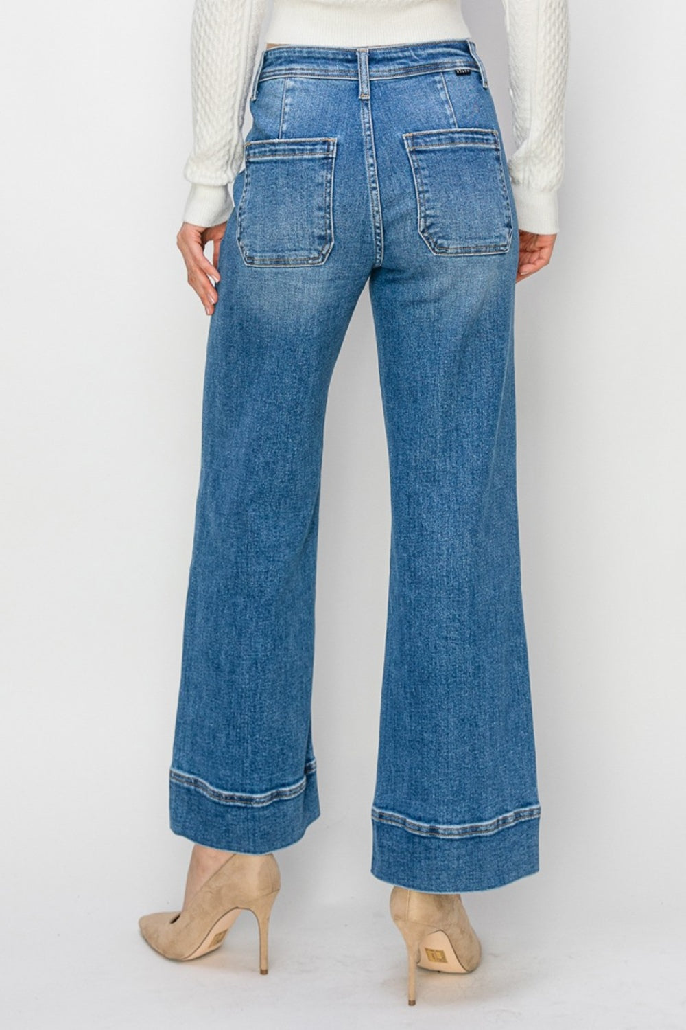 RISEN Wide Leg Jeans | Full Size High Rise Jeans