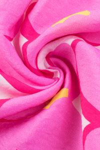 Rose Floral Print Square Neck Empire Waist Flowy Dress | Dresses/Floral Dresses