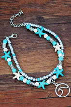 Load image into Gallery viewer, Sky Blue Beach Double Anklet
