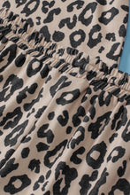 Load image into Gallery viewer, Drawstring Shorts Set | Multi-Color Leopard V Neck Tee and Shorts
