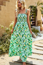 Load image into Gallery viewer, Maxi Dress | Printed Tie-Shoulder Smocked
