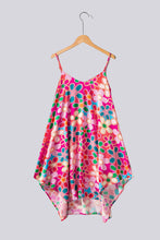 Load image into Gallery viewer, Pink Midi Dress | Floral Print Spaghetti Straps
