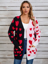 Load image into Gallery viewer, Angel Wing Hearts Long Sleeve Cardigan
