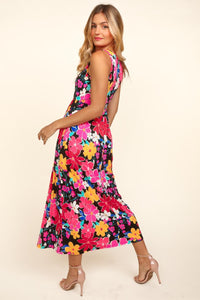 Haptics Pocketed Floral Round Neck Sleeveless Midi Dress | Dress
