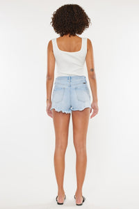 Kancan Distressed Button Fly Denim Shorts | Blue Jeans