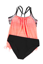 Load image into Gallery viewer, Pink Printed Lined Tankini Swimsuit | Swimwear/Tankinis
