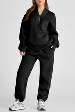 Load image into Gallery viewer, Quarter Zip Jogging Suit | Long Sleeve Top and Pants
