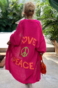 Peace & Love Colorful Cardigan -On Sale!!