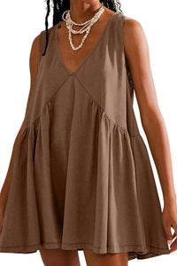 Womens Mini Dress-Plunge Wide Strap Mini Tank Dress | Dress