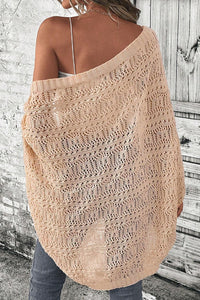 Cardigan Sweater | Openwork Open Front Long Sleeve