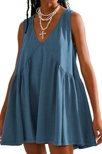 Womens Mini Dress-Plunge Wide Strap Mini Tank Dress | Dress