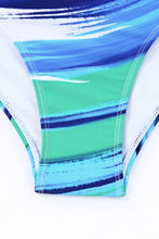 Load image into Gallery viewer, Multicolor Abstract Print Twist High Waist Bikini Swimsuit | Swimwear/High Waisted Swimsuit
