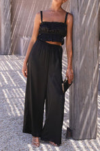 Load image into Gallery viewer, Wide Leg Pants Set | Ruffled Sleeveless Top and Pants
