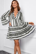 Load image into Gallery viewer, Tiered Dress | Flared Sleeves Printed Dress
