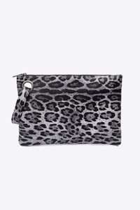 Leopard Print Eco Friendly Leather Wristlet