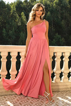 Load image into Gallery viewer, Formal Gown | One-Shoulder Split Maxi Dress
