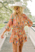 Load image into Gallery viewer, Multicolour Paisley Print Frilled Mini Dress | Dresses/Mini Dresses
