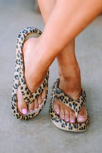 Leopard Print Thick Sole Flip Flops | Shoes & Bags/Slippers