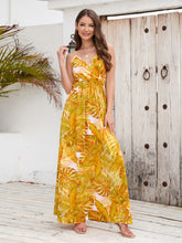 Load image into Gallery viewer, Maxi Dress | Printed Surplice Spaghetti Strap Dress
