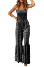 Load image into Gallery viewer, Black Thin Straps Smocked Bodice Wide Leg Floral Jumpsuit | Bottoms/Jumpsuits &amp; Rompers
