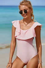 Load image into Gallery viewer, Ruffled Scoop Neck One-Piece Swimwear
