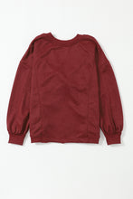 Load image into Gallery viewer, Fiery Red Exposed Seam Twist Open Back Oversized Sweatshirt
