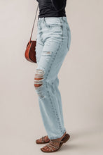 Load image into Gallery viewer, Beau Blue Vintage Acid Wash Distressed Straight Leg Jeans | Bottoms/Jeans
