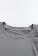 Load image into Gallery viewer, Gray Plain Tiered Ruffled Short Sleeve T Shirt | Tops/Tops &amp; Tees
