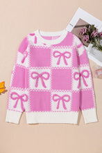 Load image into Gallery viewer, Ribbon Bow Print Sweater
