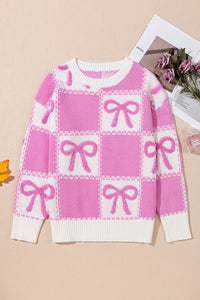 Ribbon Bow Print Sweater