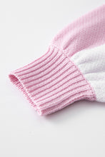 Load image into Gallery viewer, Checkered Sweater | Pink Bishop Sleeve Sweater
