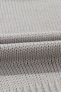 Light Grey Chunky Knit Turtle Neck Drop Shoulder Sweater | Tops/Sweaters & Cardigans