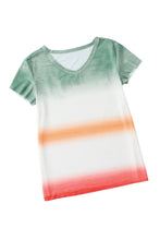 Load image into Gallery viewer, V Neck T-shirt | Multi-Color Tie-Dye
