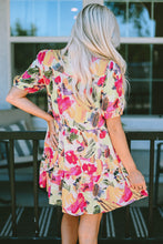 Load image into Gallery viewer, Shirt Dress | Multi-Color Floral Print Short Sleeve
