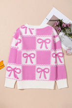 Load image into Gallery viewer, Ribbon Bow Print Sweater
