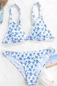 Womens Swimsuit | Floral Ring Detail Bikini Set