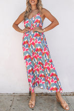 Load image into Gallery viewer, Maxi Dress | Multi-Color Abstract Print Spaghetti Straps
