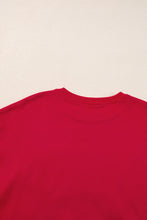 Load image into Gallery viewer, Pullover Sweatshirt | Racing Red Chenille Embroidered Top
