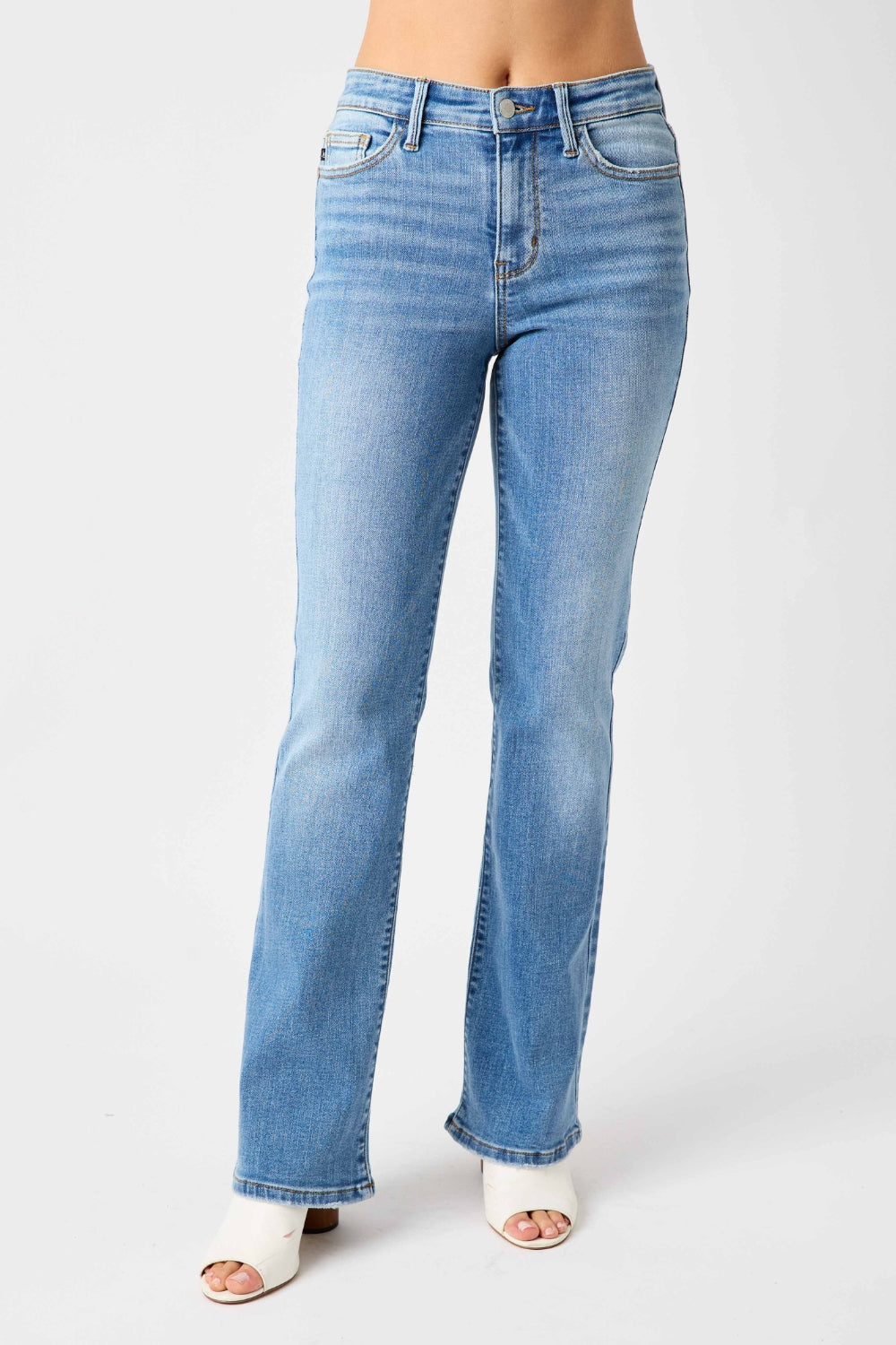 Judy Blue Full Size High Waist Straight Jeans | Blue Jeans