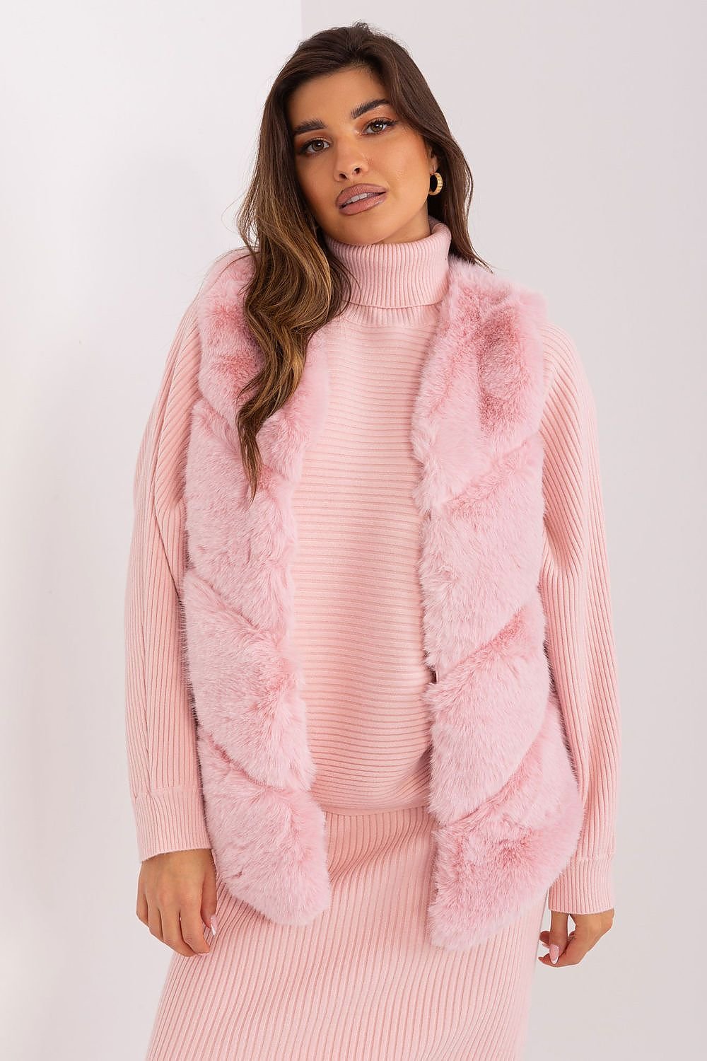 Soft Pink Furry Vest