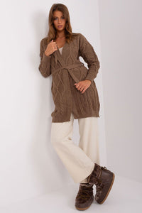 Tie Belt Long Cardigan Sweater