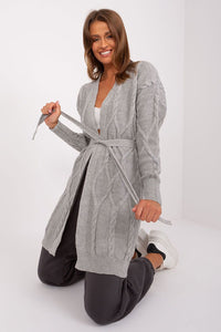 Tie Belt Long Cardigan Sweater