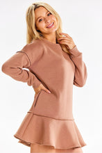 Load image into Gallery viewer, Wide Ruffle Thick Sweatshirt Day Dress
