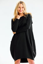 Load image into Gallery viewer, Sweatshirt Midi Dress  | Loose Cut Long Sleeves
