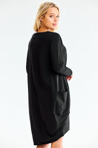 Sweatshirt Midi Dress  | Loose Cut Long Sleeves