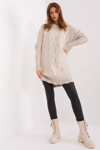 Casual Style Sweater Dress with Long Sleeves